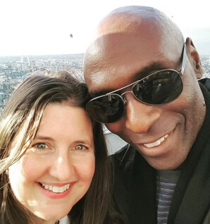 Stephanie Reddick with her husband Lance Reddick